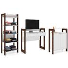 Conjunto Escritório Az Estante Armário E Escrivaninha Branco