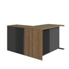 Conjunto Escritorio Completo 2 Peças Mesa Em L Officce Mel Gr