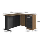 Conjunto Escritório Completo 3 Peças Officce Mel Grafite Mel/