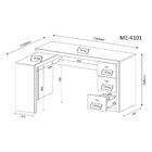Conjunto Escritório Completo Com 2 Mesas Em L E 6 Gavetas  Am