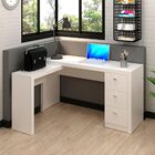 Conjunto Escritório Completo Com 2 Mesas Em L E 6 Gavetas  Br