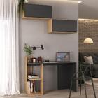 Conjunto Escritório Escrivaninha E Armário Aéreo 2 Portas Mul