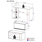 Conjunto Escritório Escrivaninha E Armário Aéreo 2 Portas Mul