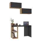 Conjunto Escritório Escrivaninha E Armário Aéreo 2 Portas Mul