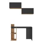 Conjunto Escritório Escrivaninha E Armário Aéreo 2 Portas Mul