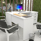 Conjunto Escritório Escrivaninha Em L E Gaveteiro Netmobil -