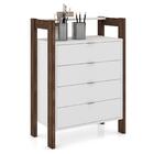 Conjunto Escritório Estante Gaveteiro E Escrivaninha Branco