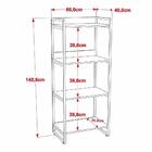 Conjunto Escritório Estilo Industrial Mesa 135cm E Estante 60