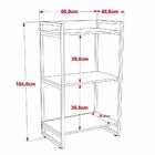 Conjunto Escritório Estilo Industrial Mesa 135cm E Estante 60