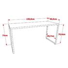Conjunto Escritório Estilo Industrial Mesa 150cm E Estante 60
