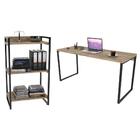 Conjunto Escritório Estilo Industrial Mesa 150cm E Estante 60