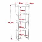 Conjunto Escritório Estilo Industrial Mesa 150x150cm E Estant