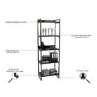 Conjunto Escritório Estilo Industrial Mesa 150x150cm E Estant