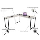 Conjunto Escritório Estilo Industrial Mesa 150x150cm E Estant