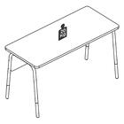 Conjunto Escritorio Home Office 2 Peças 27988x27998 Artesano