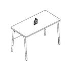 Conjunto Escritorio Home Office 2 Peças 27989x27998 Artesano