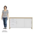 Conjunto Escritório Home Office 3 Peças Corp A06 Carvalho/bra