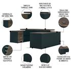 Conjunto Escritório Home Office 3 Peças Corp A06 Charuto/pret