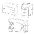 Conjunto Escritório Home Office 3 Peças Darte A06 Olmo/branco