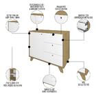 Conjunto Escritório Home Office 3 Peças Darte A06 Olmo/branco