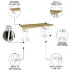 Conjunto Escritório Home Office 3 Peças Darte A06 Olmo/branco