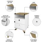 Conjunto Escritório Home Office 3 Peças Elai A06 Olmo/branco