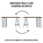 Conjunto Escritório Home Office 3 Peças Maly A06 Nogal/branco