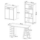 Conjunto Escritório Home Office 3 Peças Maly A06 Nogal/branco