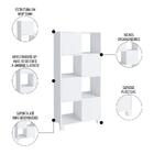 Conjunto Escritório Home Office 3 Peças Maly A06 Nogal/branco