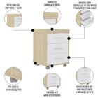 Conjunto Escritório Home Office 3 Peças Mesa Diretor Corp A06