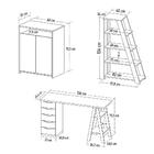 Conjunto Escritório Home Office 3 Peças Stela A06 Nogal/preto