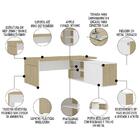 Conjunto Escritório Home Office 4 Peças Mesa Diretor Corp A06