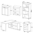 Conjunto Escritório Home Office 4 Peças Mity A06 Branco/carva