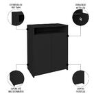 Conjunto Escritório Home Office 4 Peças Nil A06 Preto - Mpoze