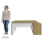 Conjunto Escritório Home Office 4 Peças Sharp A06 Olmo/branco