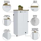 Conjunto Escritório Home Office 4 Peças Sharp A06 Olmo/branco