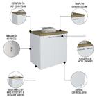 Conjunto Escritório Home Office 4 Peças Sharp A06 Olmo/branco