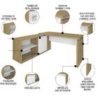 Conjunto Escritório Home Office 4 Peças Sharp A06 Olmo/branco