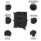 Conjunto Escritório Home Office 4 Peças Side A06 Preto - Mpoz