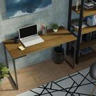 Conjunto Escritório Home Office Com Mesa Industrial + Estante
