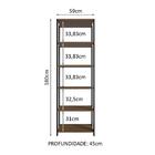 Conjunto Escritório Home Office Com Mesa Industrial + Estante