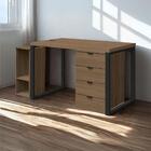 Conjunto Escritorio Industrial 3 Peças 120 Cm Frame Kappesberg