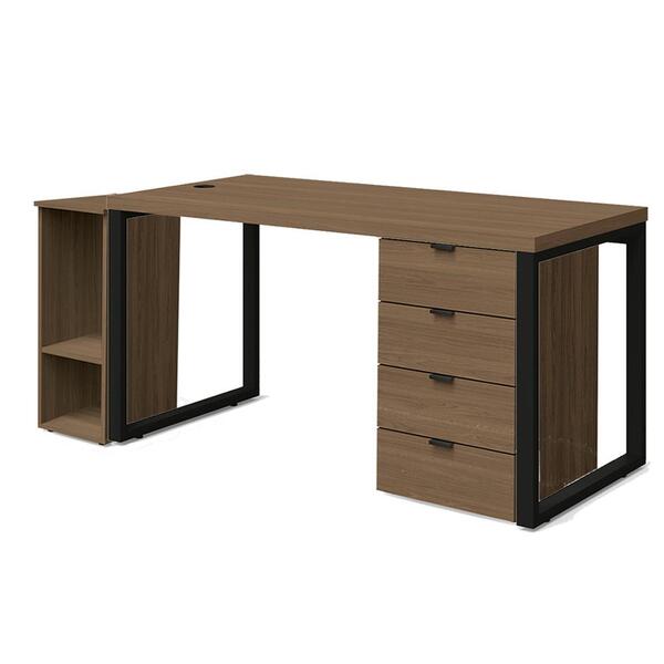 Conjunto Escritorio Industrial 3 Peças 150 Cm Frame Kappesberg