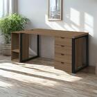 Conjunto Escritorio Industrial 3 Peças 150 Cm Frame Kappesberg