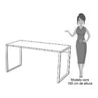 Conjunto Escritório Mesa 150 E Estante Studio Industrial M18