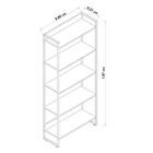 Conjunto Escritório Mesa 90 E Estante Studio Industrial M18 P