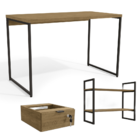 Conjunto Escritorio Mesa Diretor Industrial 1,18m 1 Gaveta E