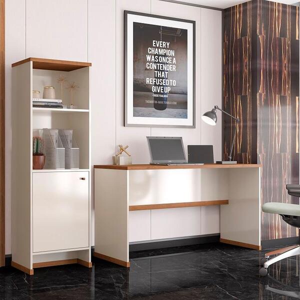 Conjunto Escritório Mesa E Armário Office Berlin - Vianossa