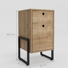 Conjunto Escritório Mesa E Gaveteiro Elisa Natura Preto