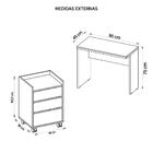 Conjunto Escritório Mesa E Gaveteiro Marrom Studio Caemmun